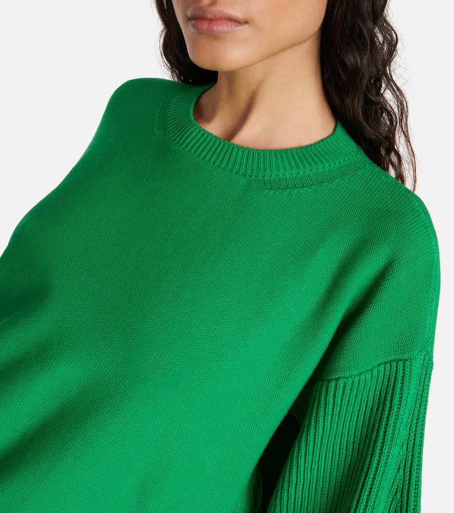 Cropped cotton sweater