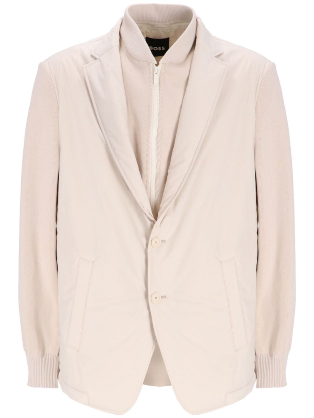 Layered panelled jacket - Neutrals