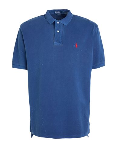 Man Polo shirt Blue Size S Cotton