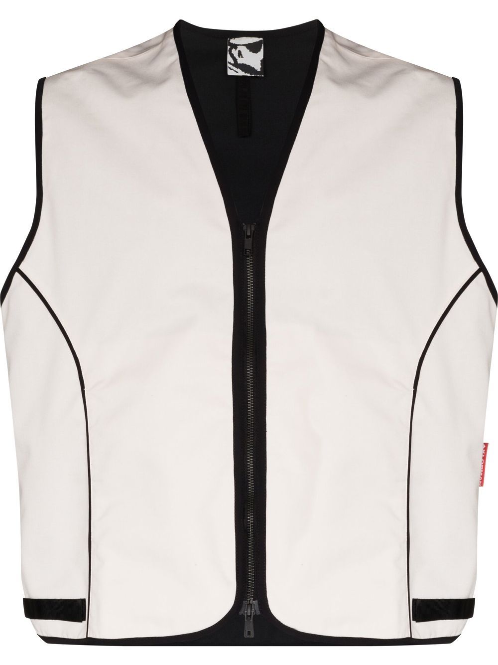 Zip-fastening sleeveless jacket - Neutrals