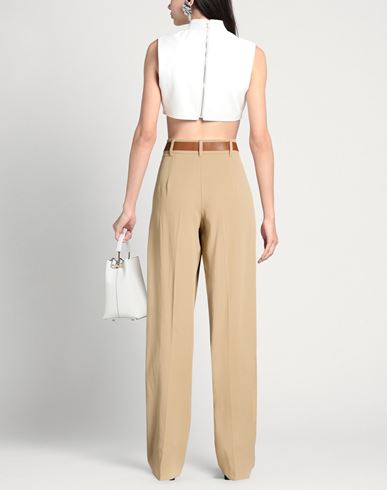 Woman Pants Sand Size 2 Viscose, Cotton