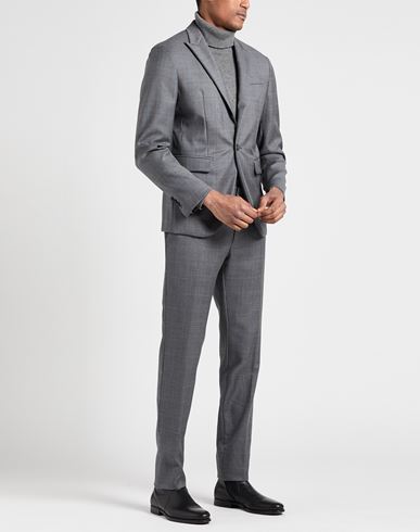 Man Suit Grey Size 38 Virgin Wool