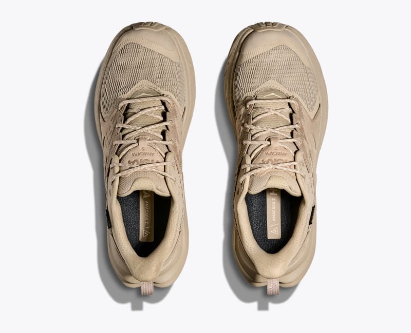HOKA Women's Anacapa 2 Low GTX Shoes in Raw Linen/Oat Milk