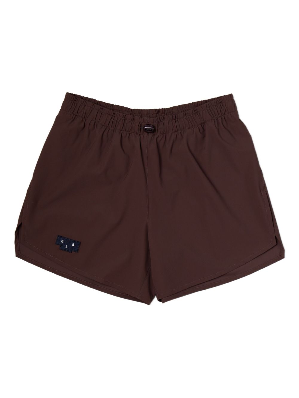 Elastic-waistband performance shorts - Brown