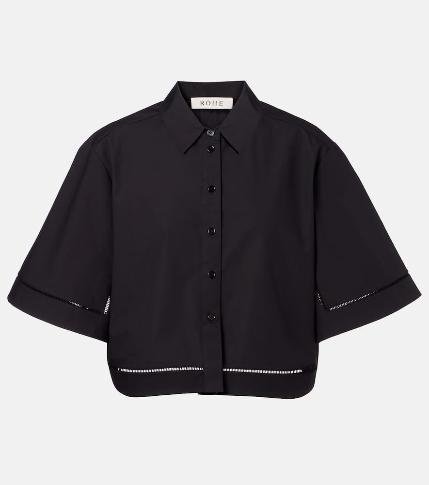 Róhe Embroidered cotton poplin shirt