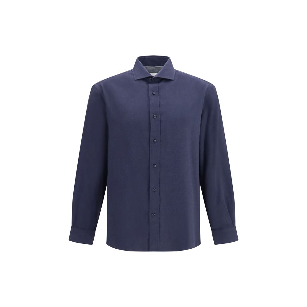 Cotton Dress Shirt — Navy