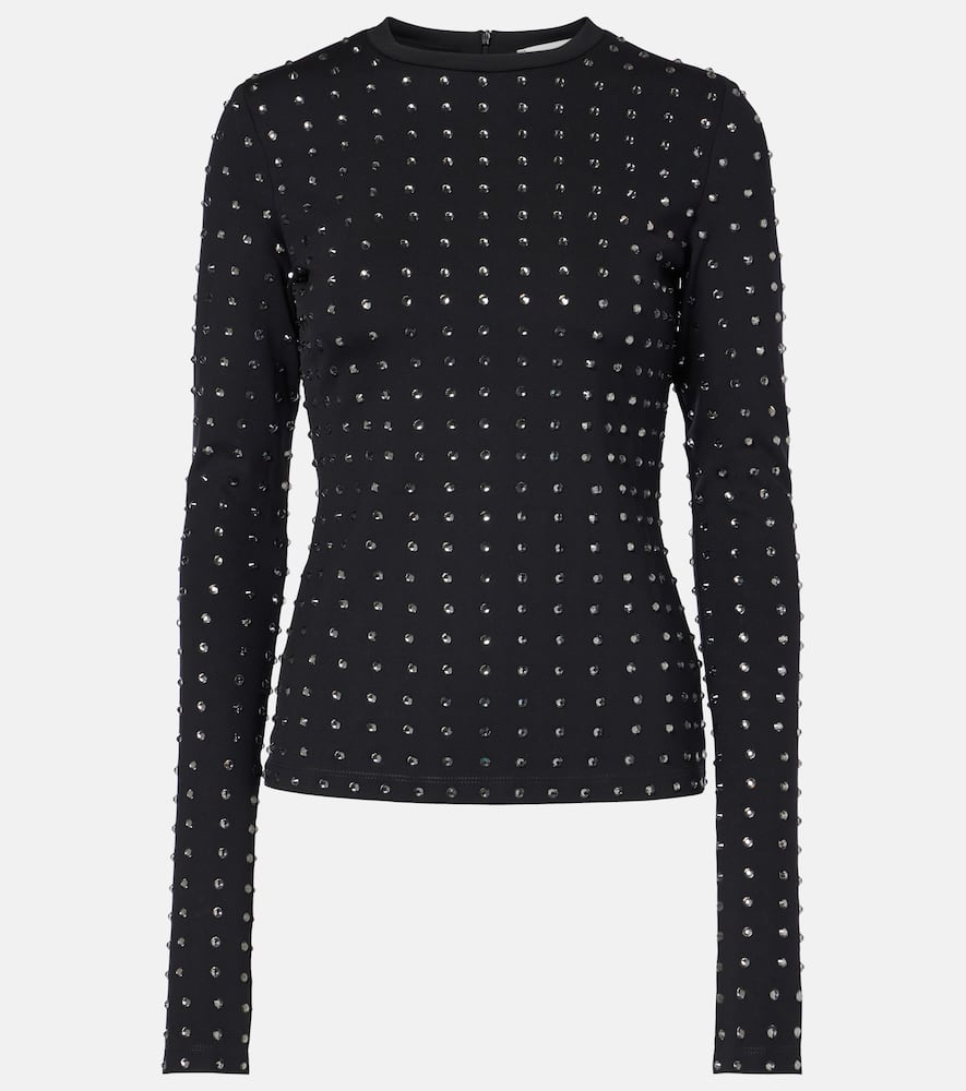 Negus crystal-embellished top