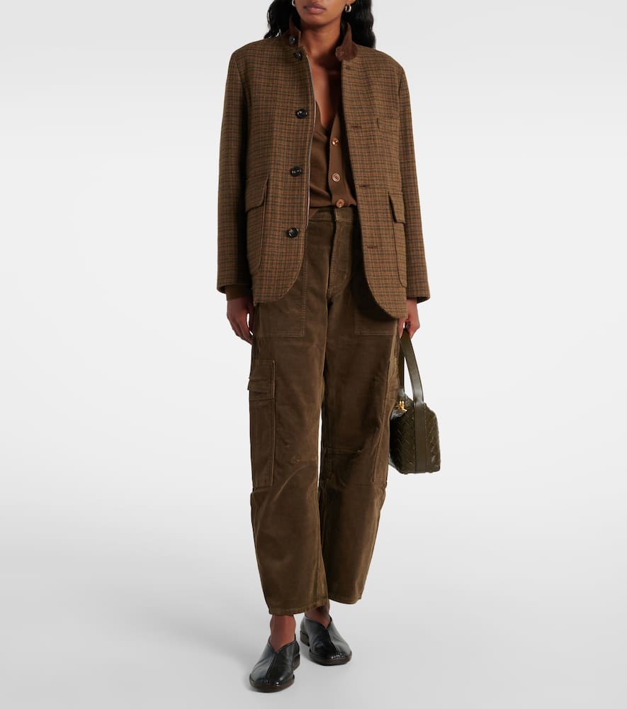 Marcelle low-rise barrel-leg cargo jeans