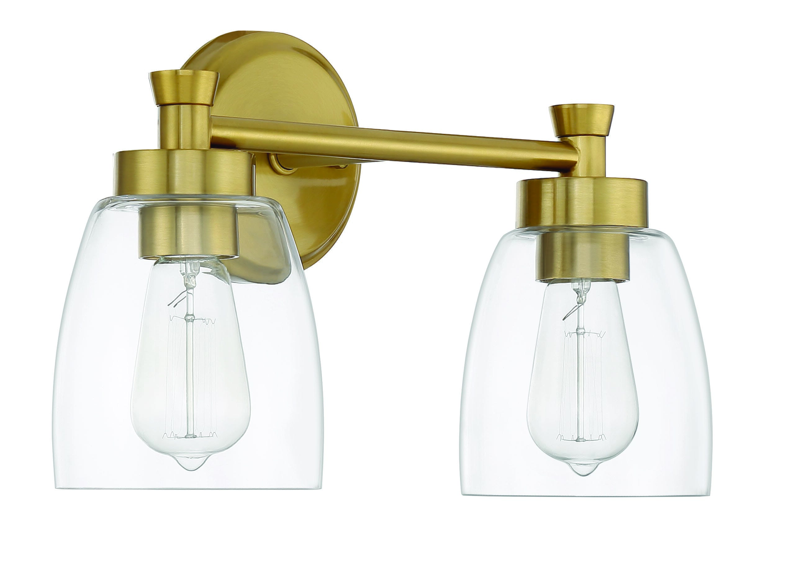 Henning 2-Light Bathroom Vanity Light in Satin Bra
