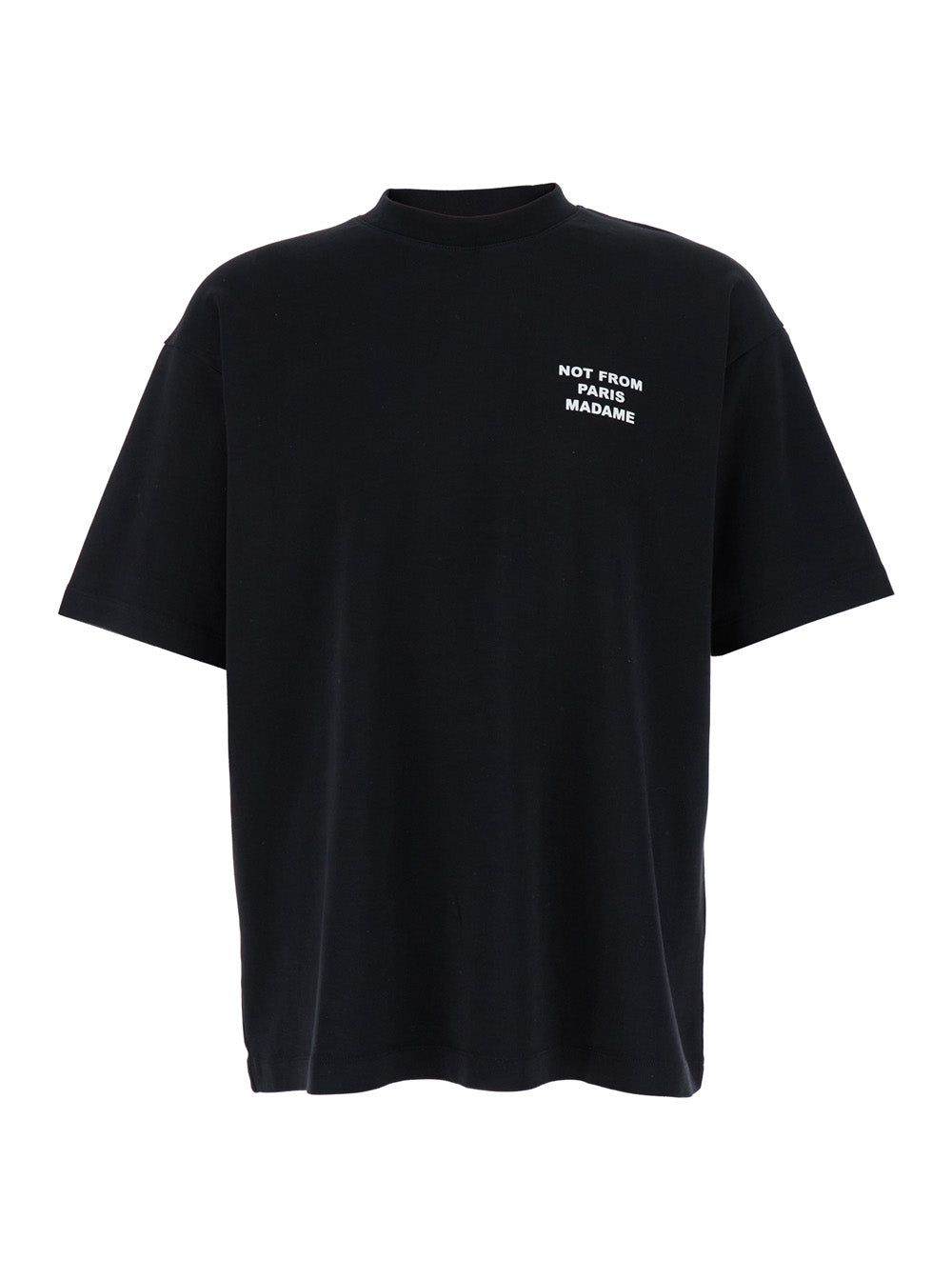Graphic Print Cotton T-Shirt — Black