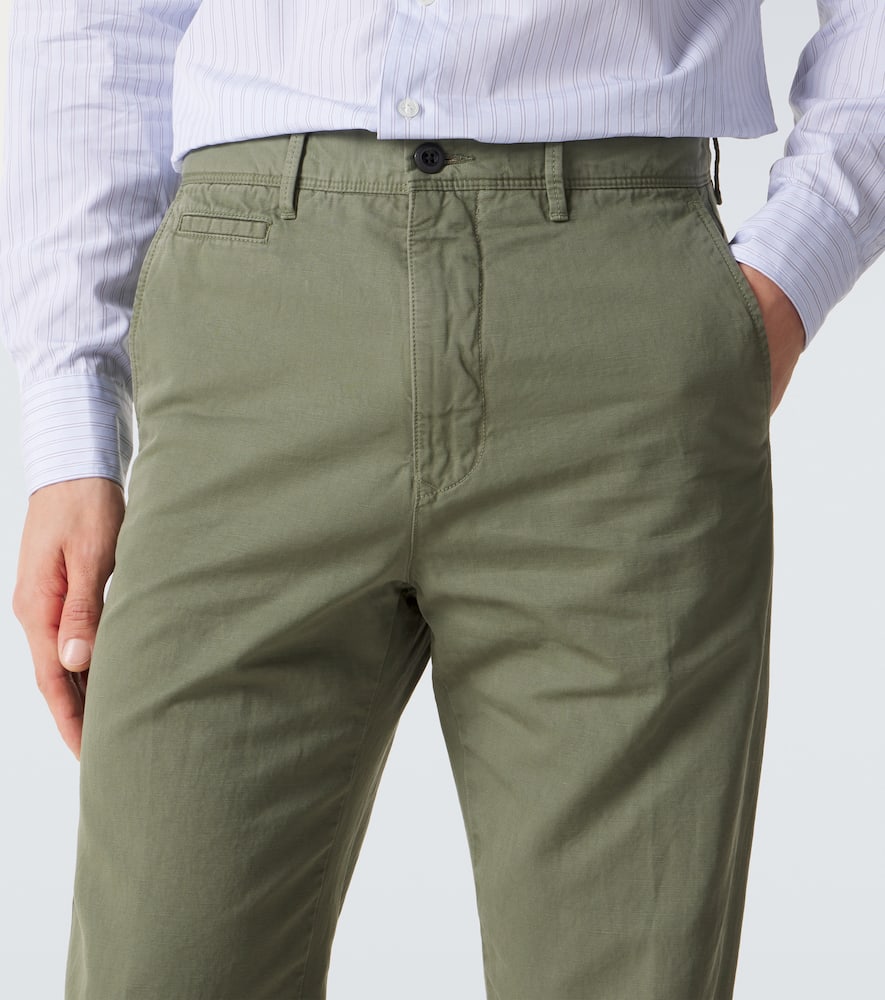 Cotton and linen slim pants