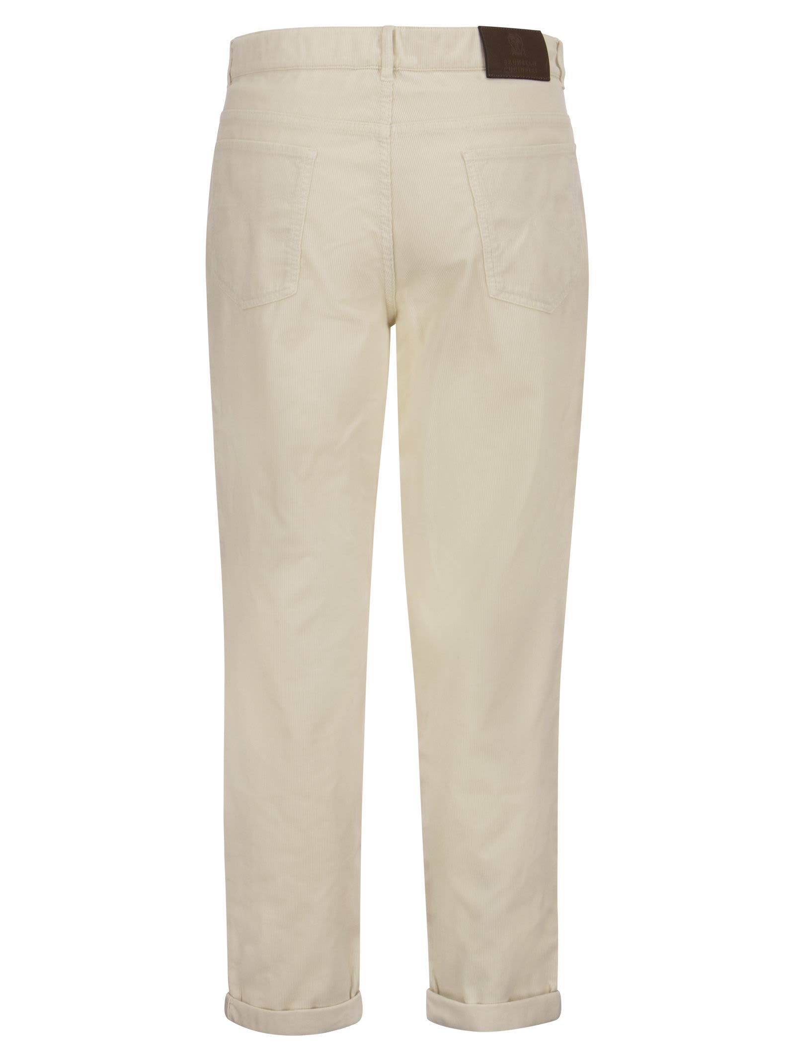 Straight-leg corduroy trousers