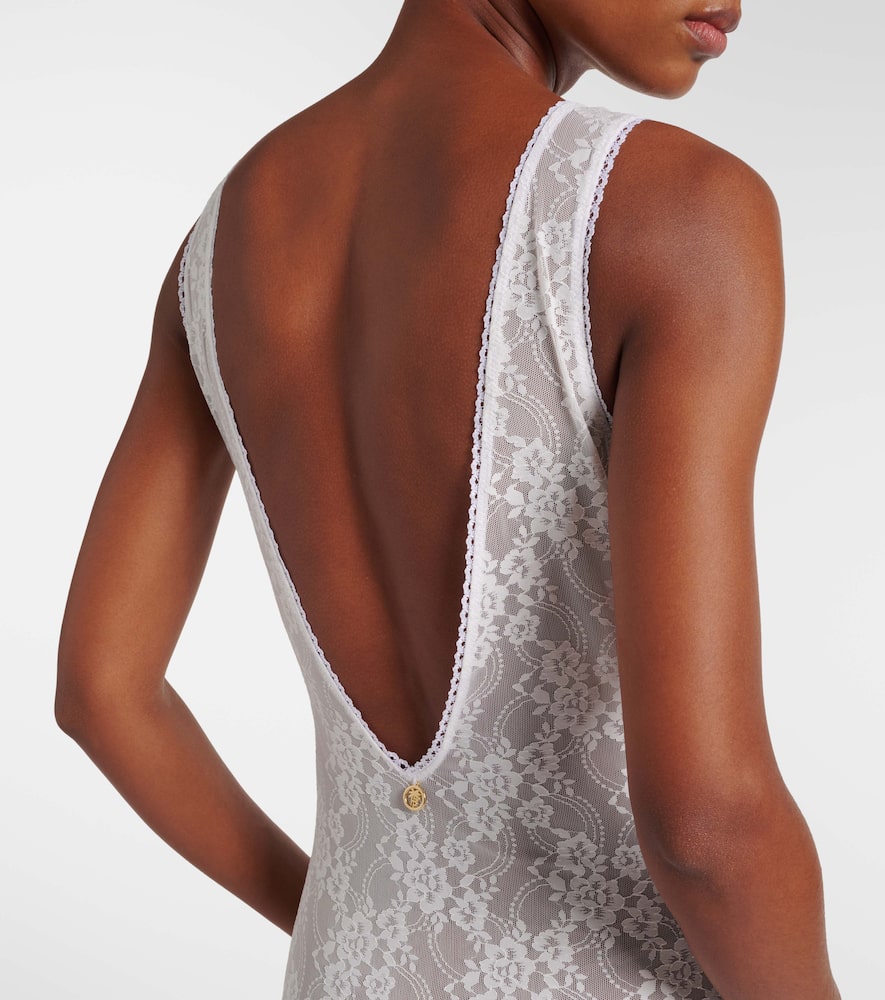 Adel sheer lace maxi dress