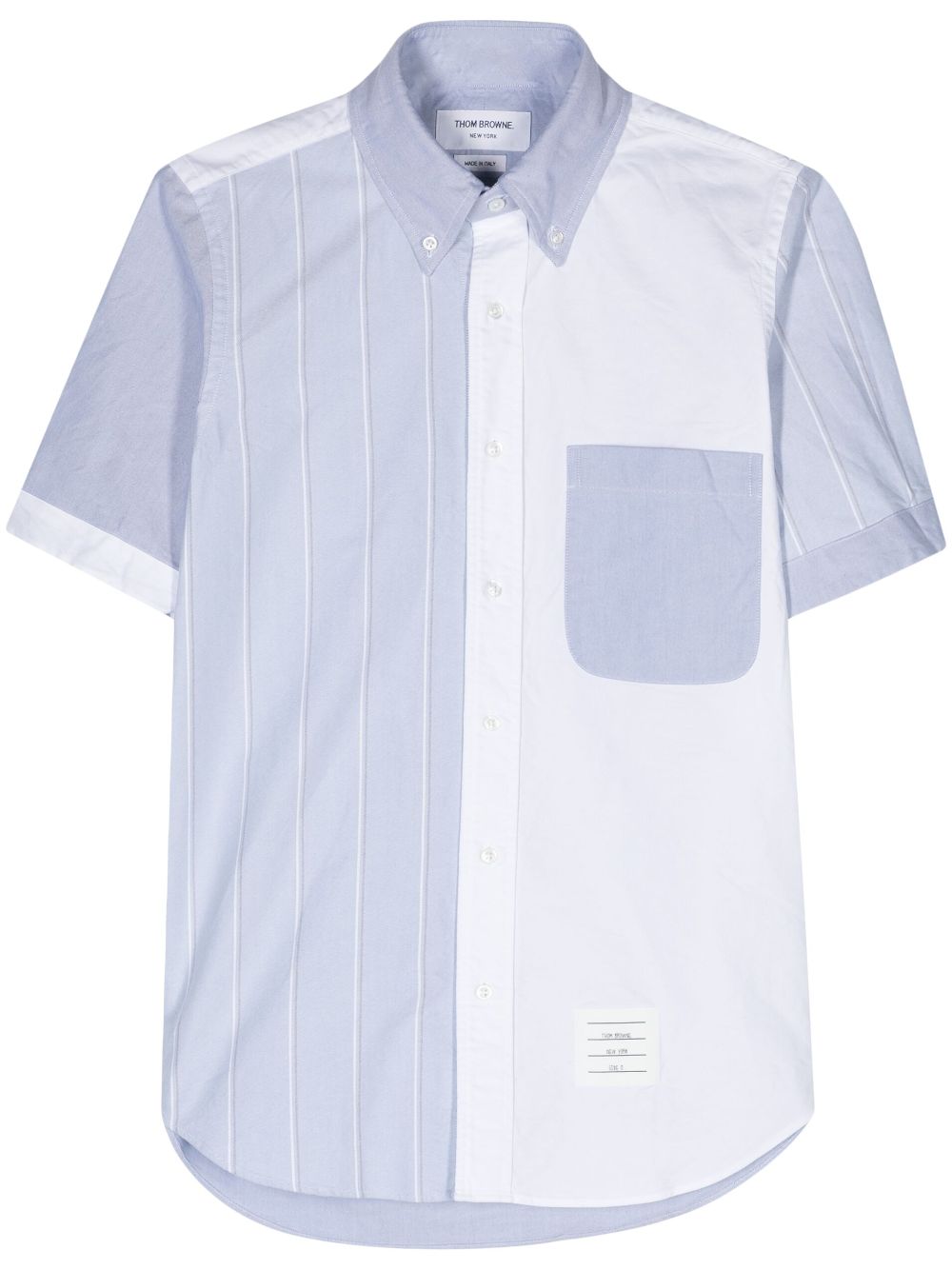 Colour-block button-down shirt - White