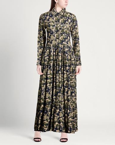 Woman Maxi dress Military green Size M Viscose