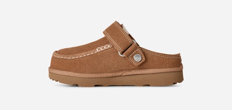 ® Kids' Goldenstar Evelina Clog Sheepskin Shoes in Chestnut