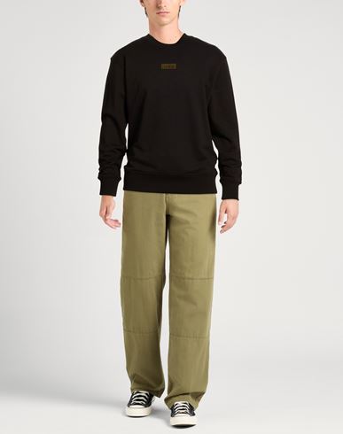 Man Sweatshirt Black Size L Cotton