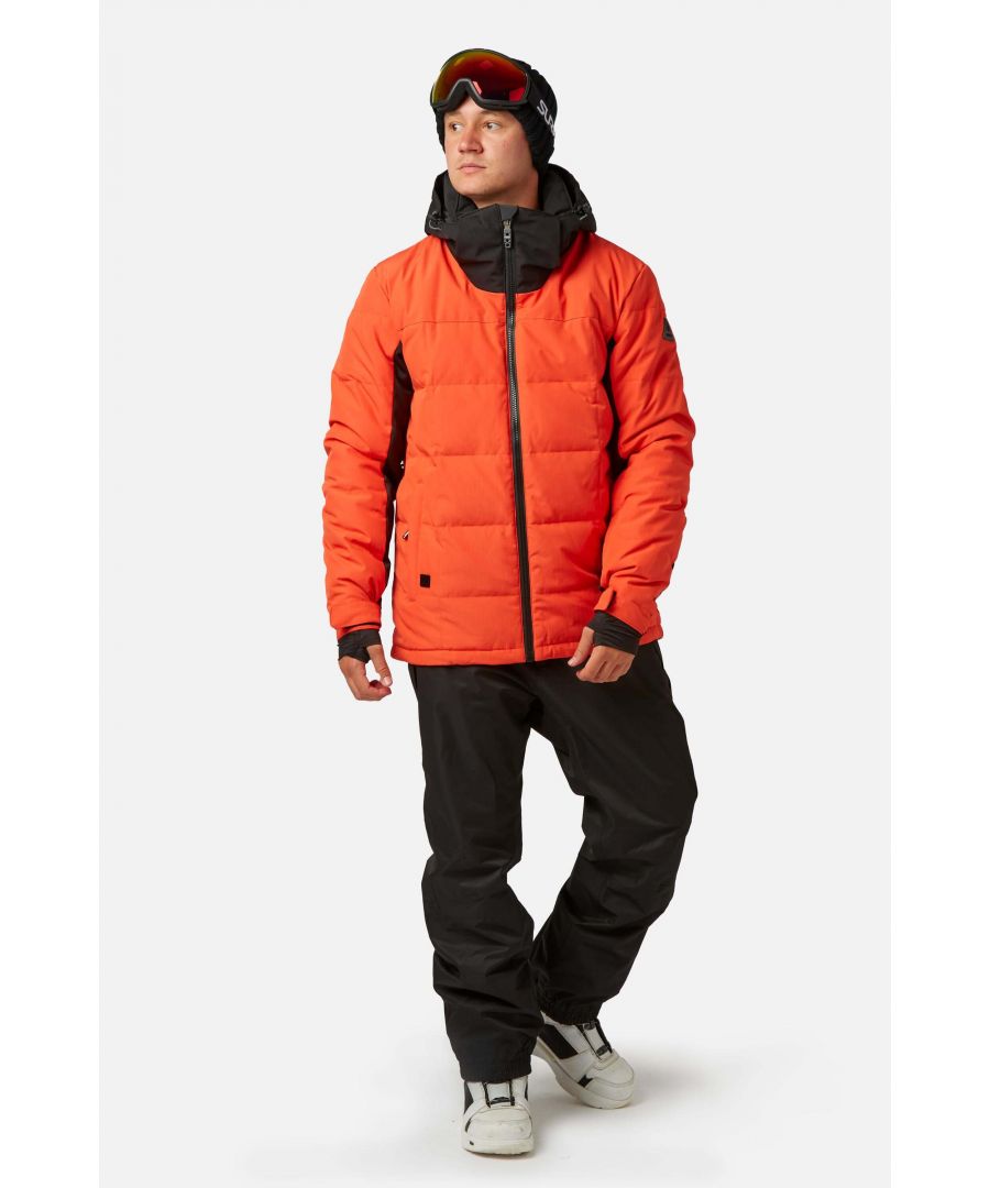 Surfanic Mens Burnout Surftex Ski Jacket Flame Orange - X-Sma