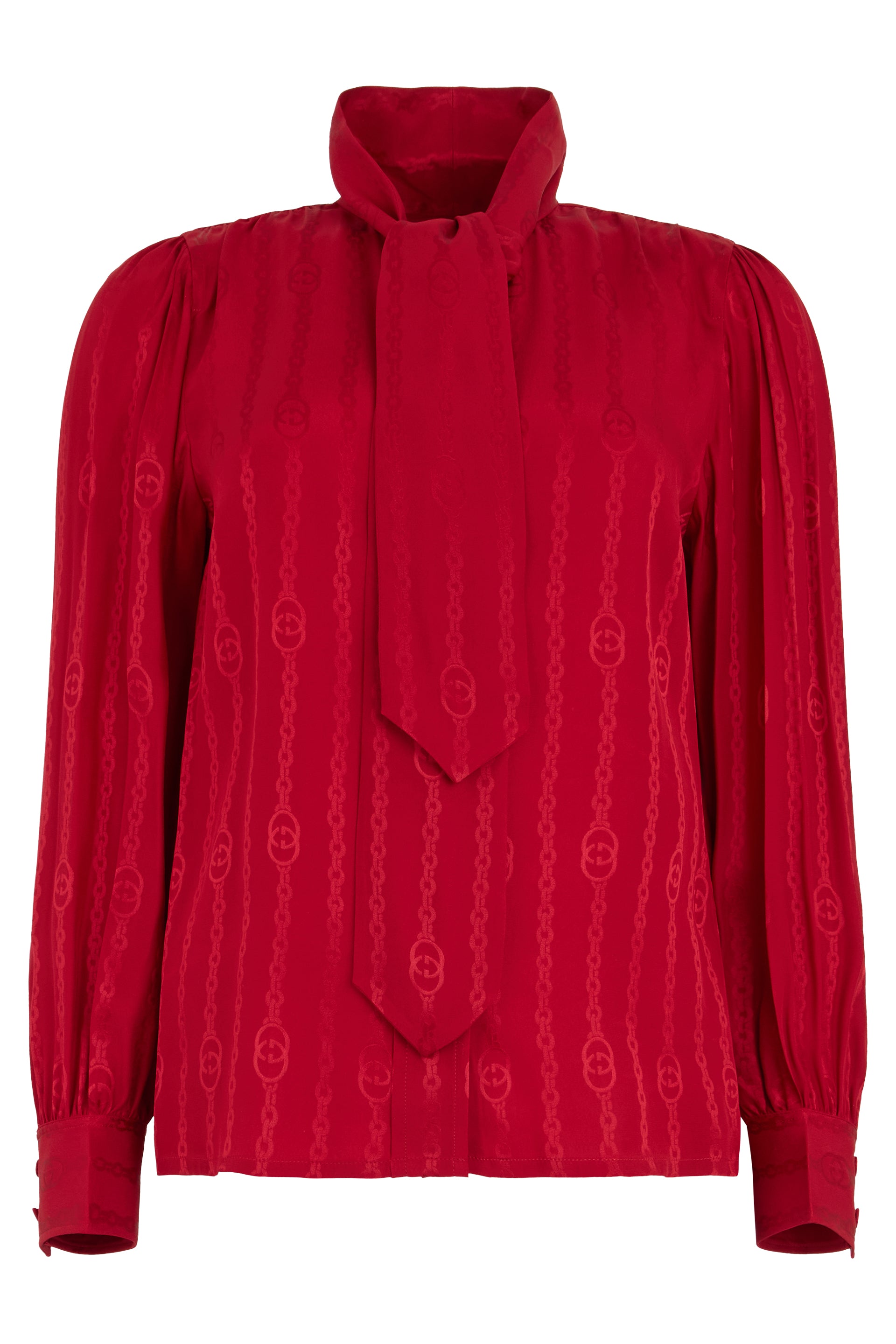 Silk Bow Tie Collar Shirt