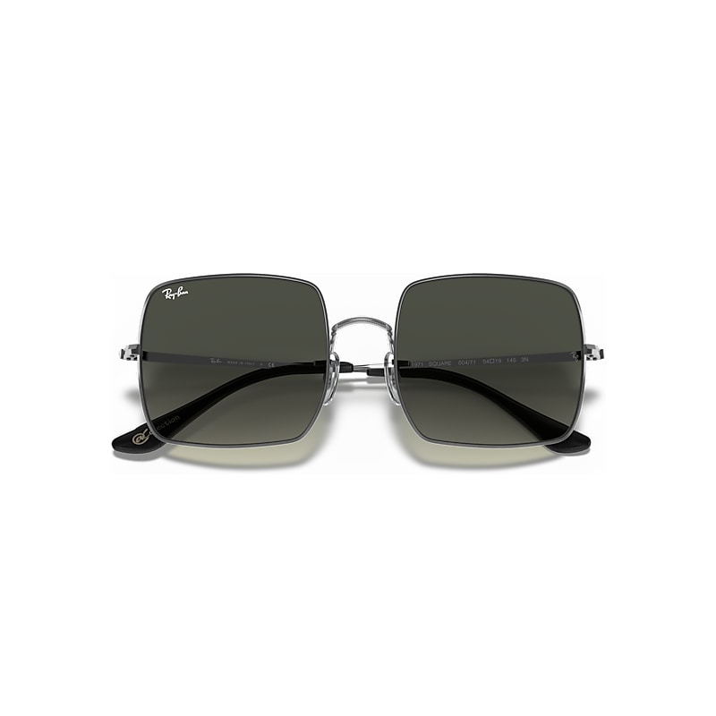 Ray-Ban Square 1971 @collection Sunglasses Gunmetal Frame Grey Lense