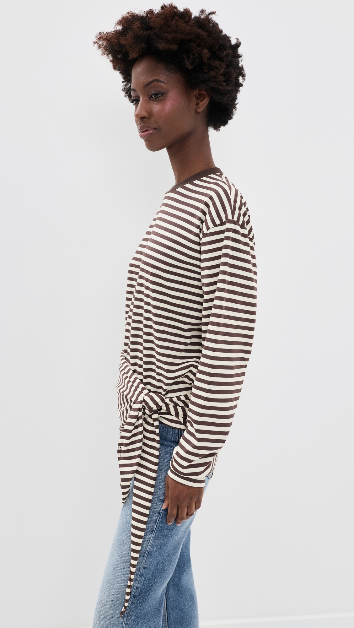 Olsen Long Sleeve Tee DARK CHOCOLATE STRIPE