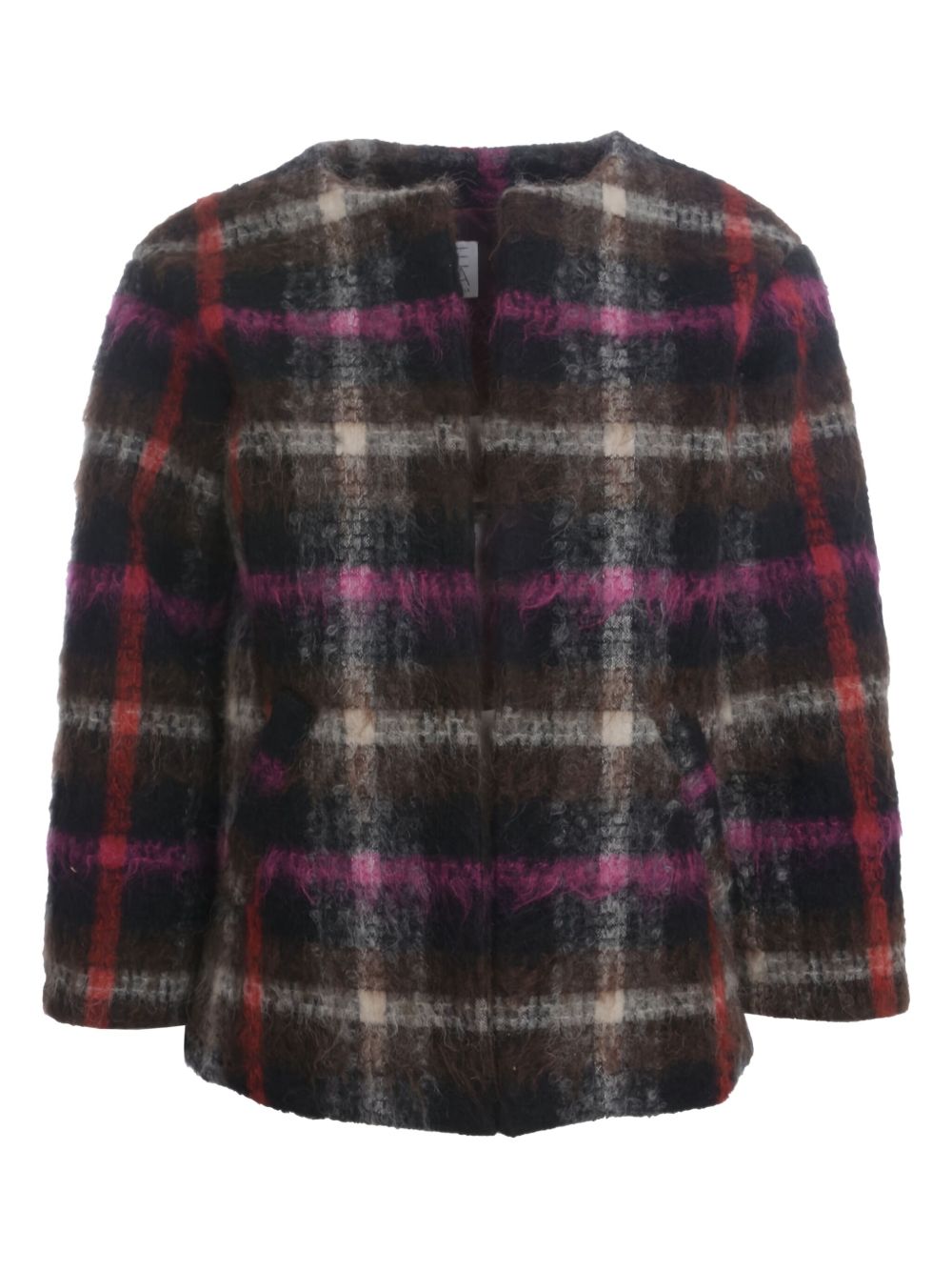 Vichy check-patterned jacket - Black