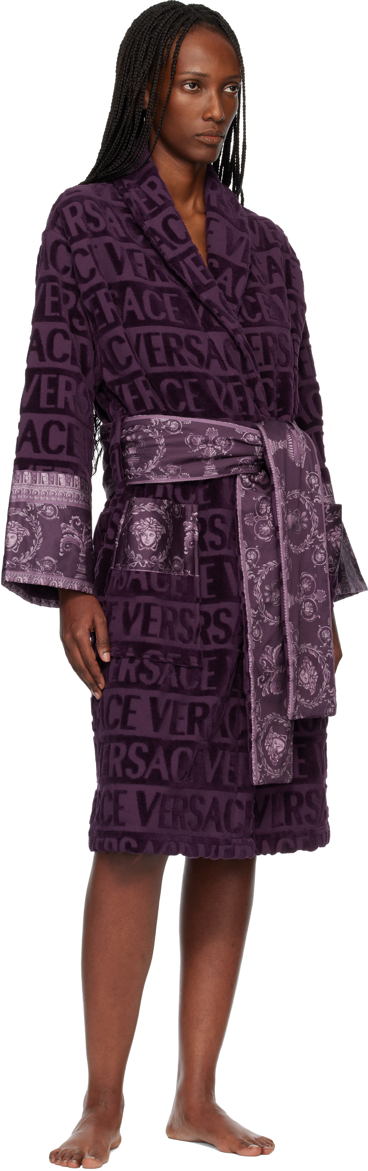 Purple 'I Heart Baroque' Bathrobe