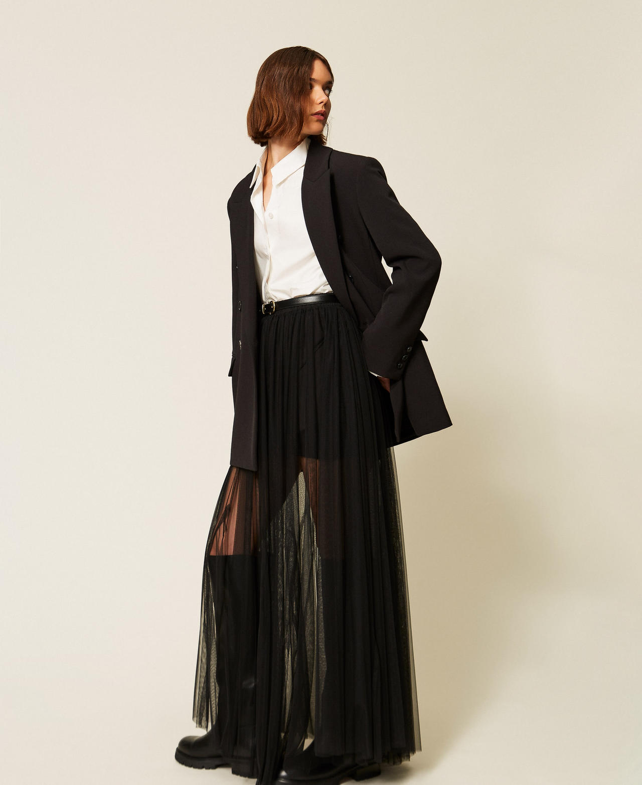 Long tulle skirt