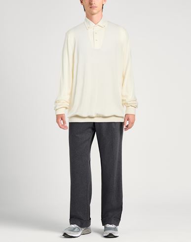 Man Sweater Cream Size 46 Virgin Wool
