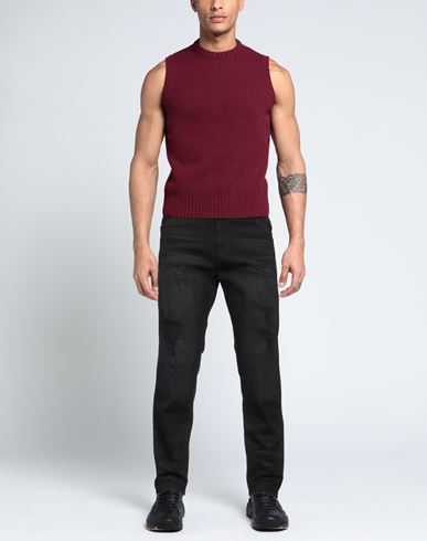 Man Jeans Black Size M Cotton, Elastane