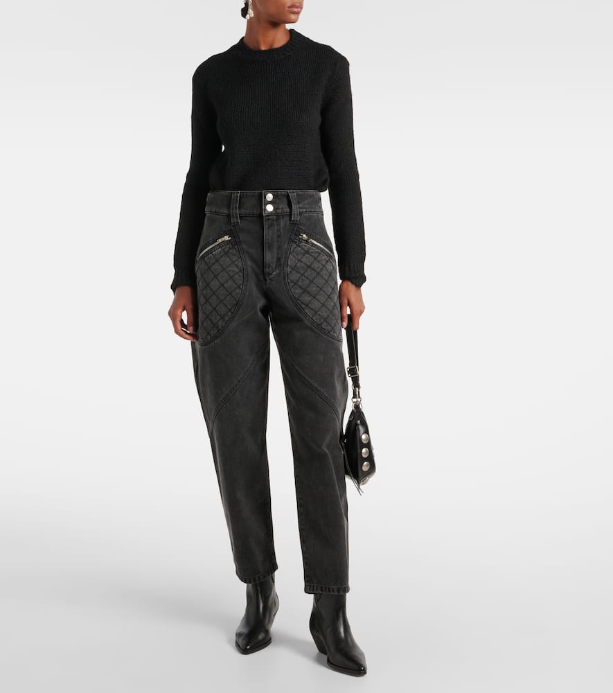 Catarina panelled tapered jeans