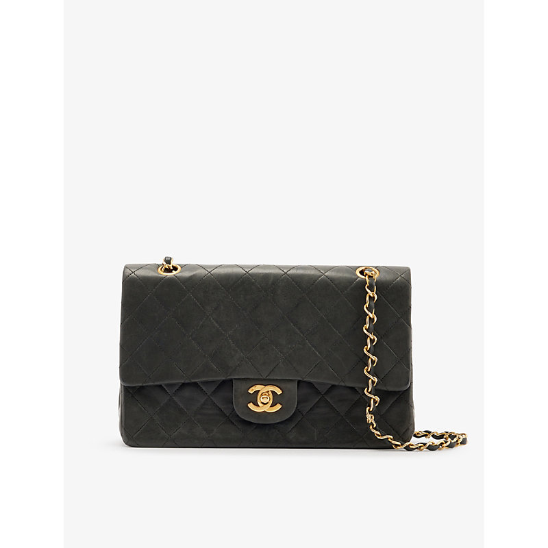 Womens Black Pre-loved Chanel Classic Quilted Leather Shoulder bag 