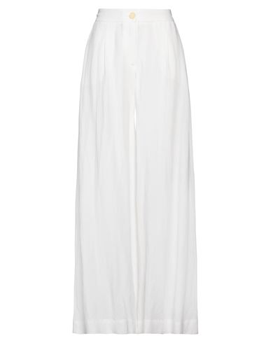 Woman Pants White Size XXS Viscose, Linen