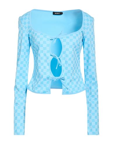 Woman Top Azure Size L Polyamide, Elastane