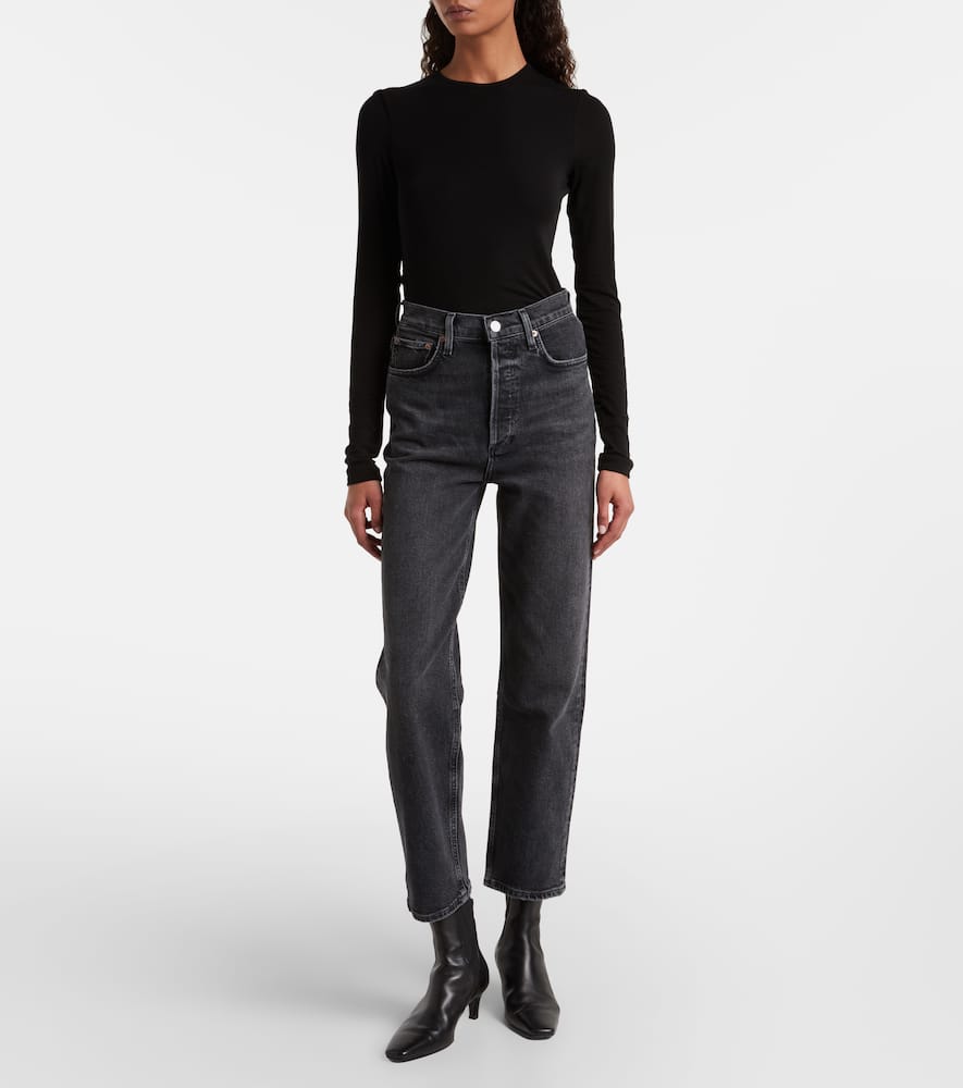 90's Pinch Waist high-rise straight jeans