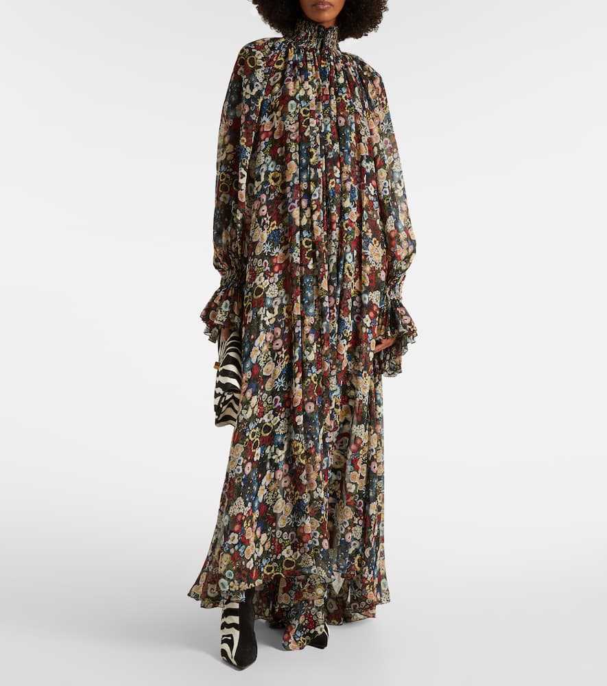 Edgar floral silk tulle maxi dress