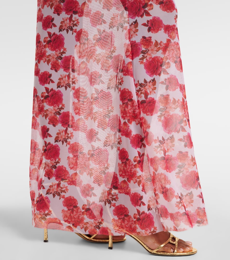 Solay floral lace-trimmed maxi dress