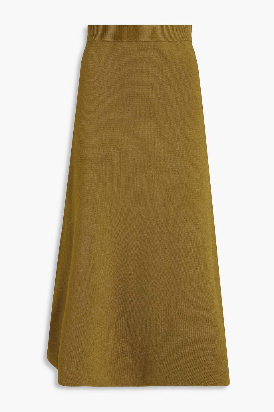 Stretch-knit midi skirt