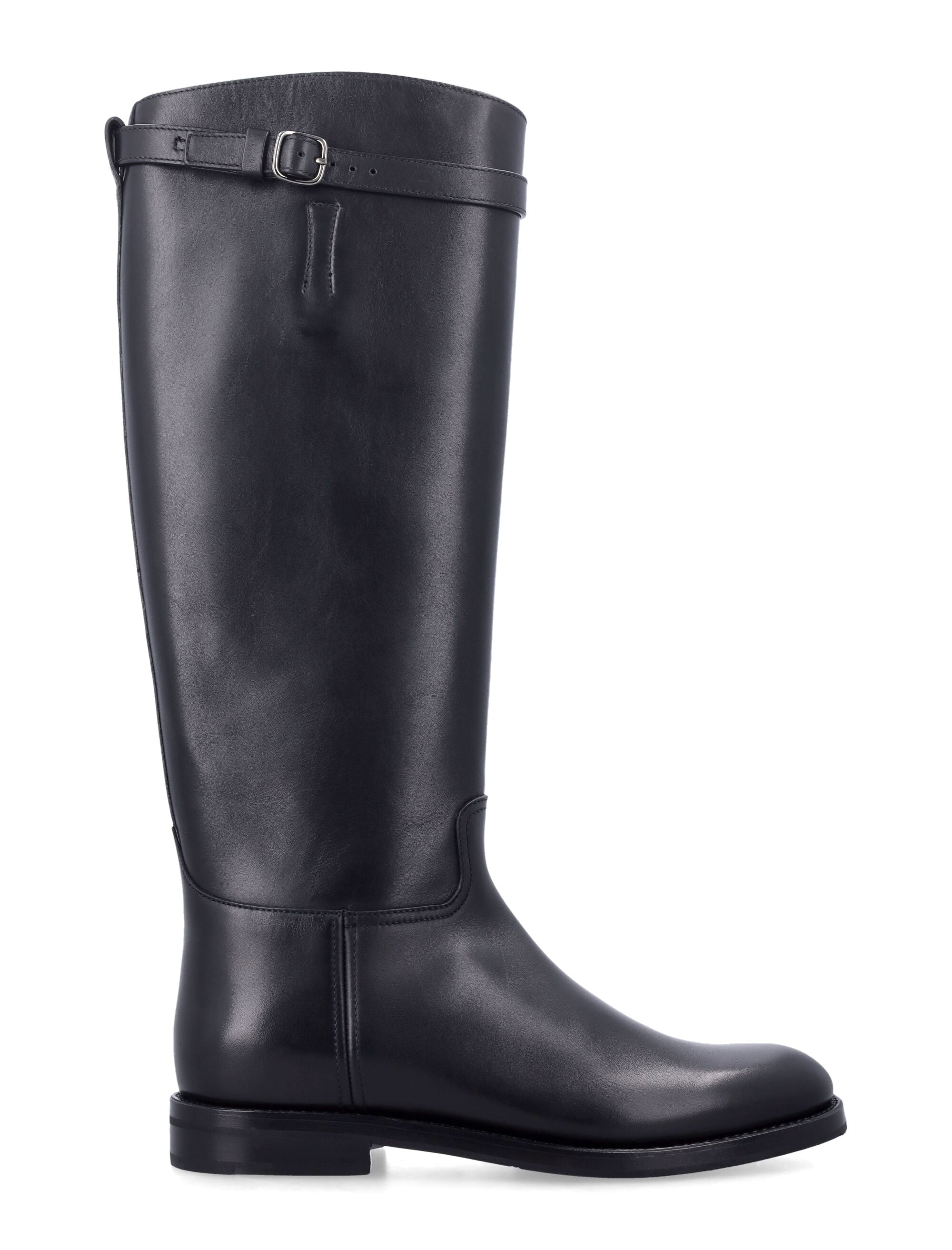 Church's Michelle 2G Equestrian Knee-High Boots for Women with Adjustable Buckle Strap