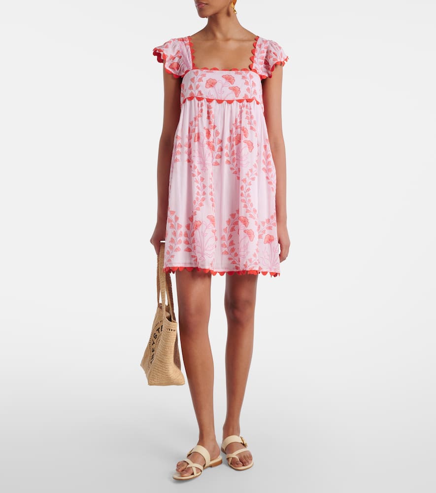 Printed cotton minidress