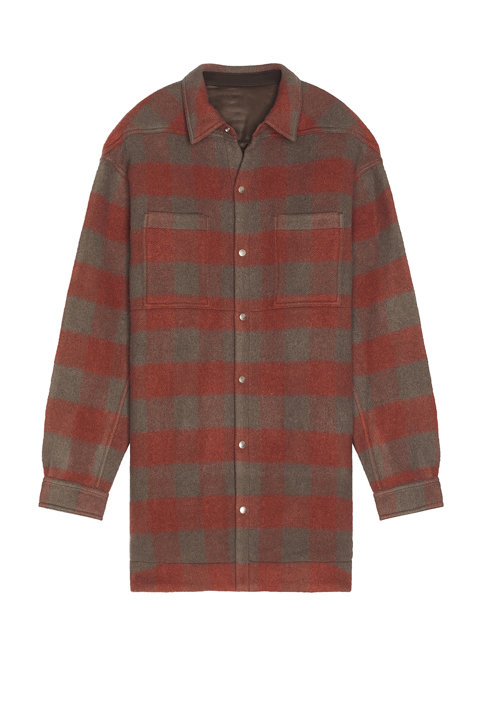 Rick Owens Oversized Outershirt in Burgundy