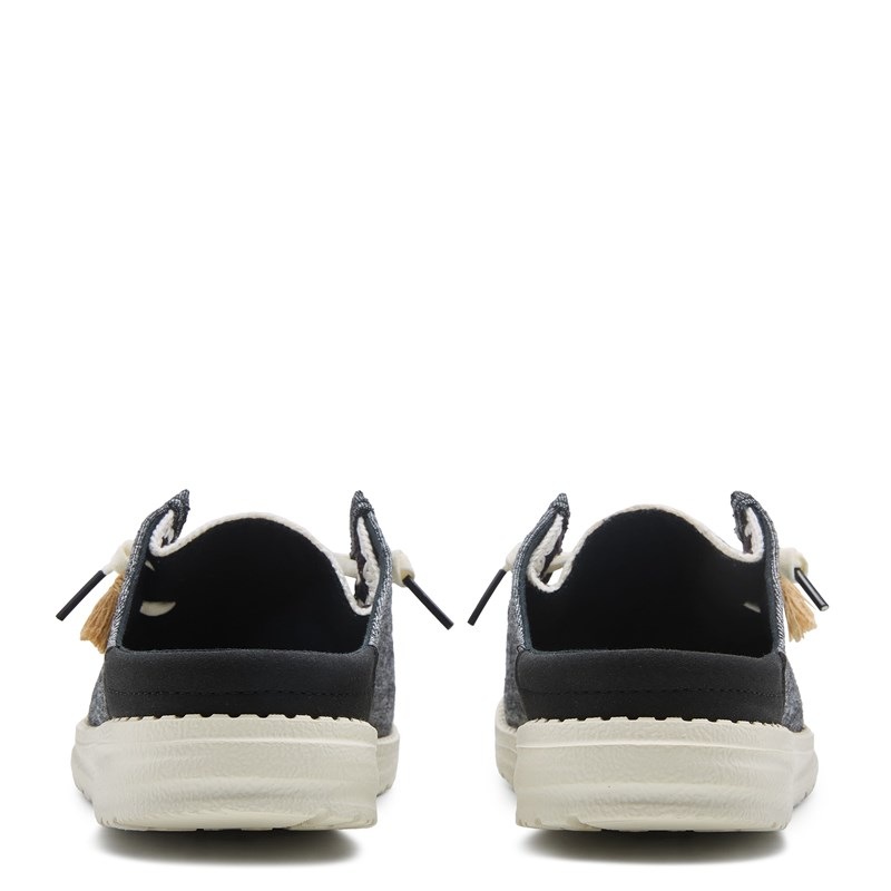 Women's Wendy Slip Cottage Crochet Mule Shoes (Black/White Multi)