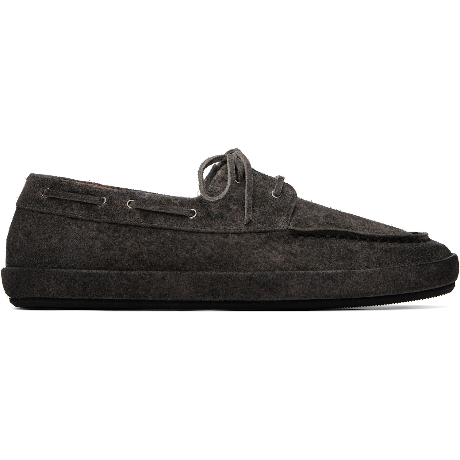 Black Scatopelle Suede Boat Shoes