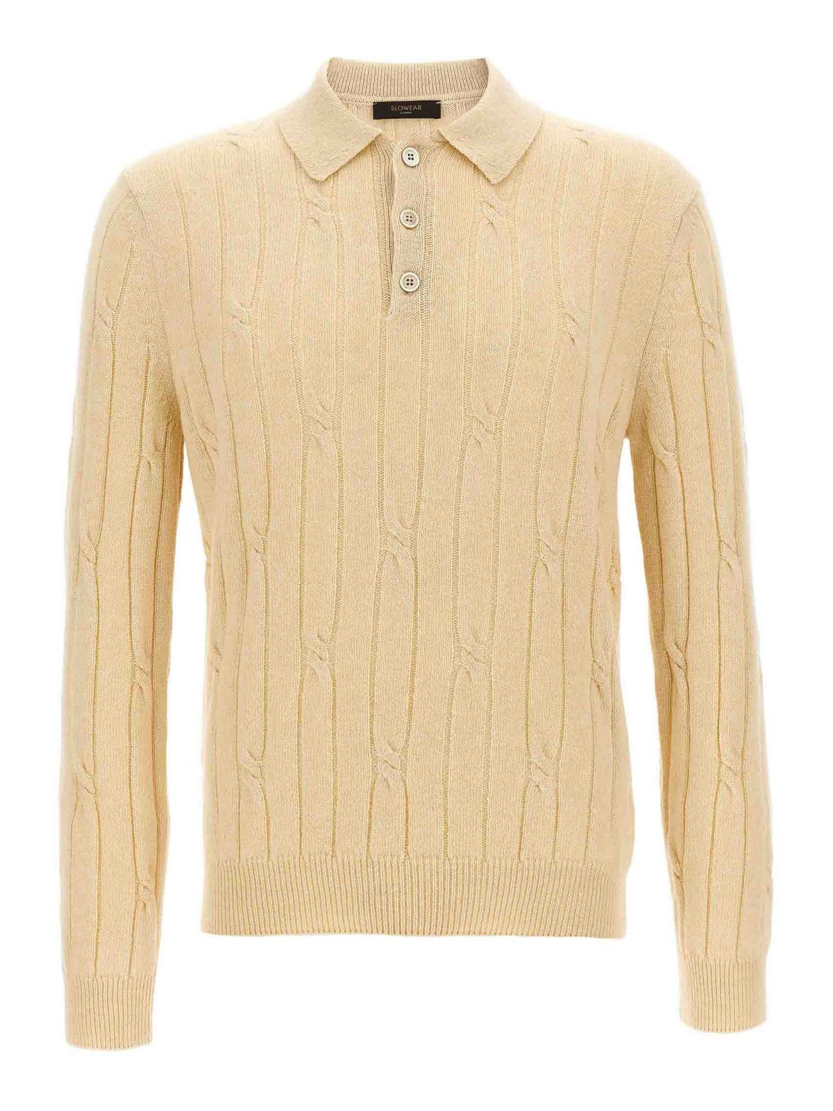 Braided Wool Polo Shirt