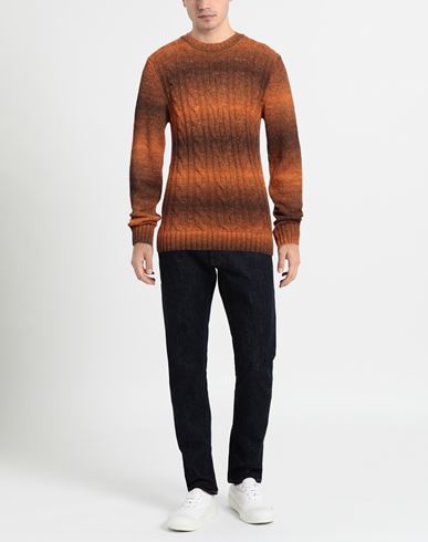 Man Sweater Rust Size 36 Acrylic, Wool, Polyamide