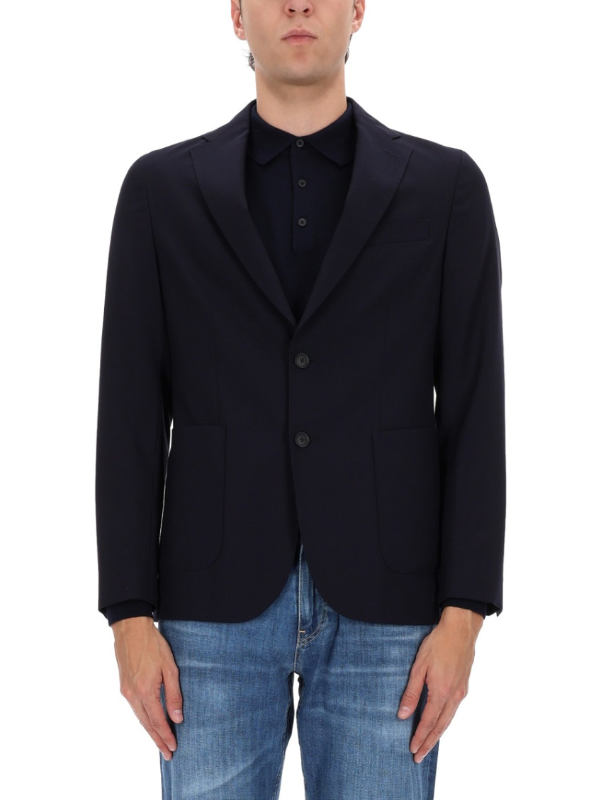 Boss - notched lapel jacket featuring front pocket