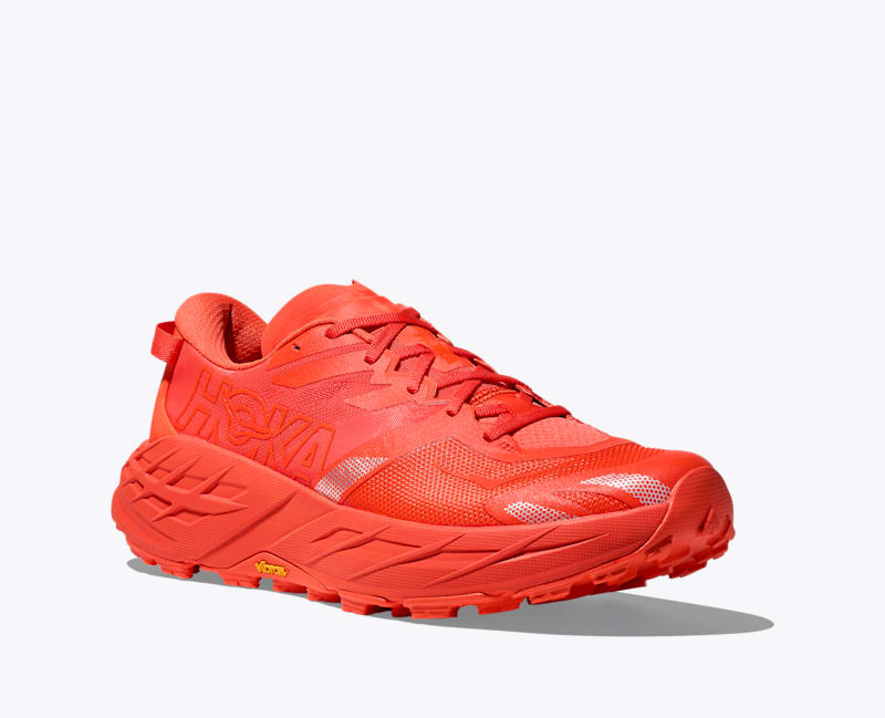 HOKA Women's Speedgoat 7 Shoes in Bell Pepper/Bell Pepper