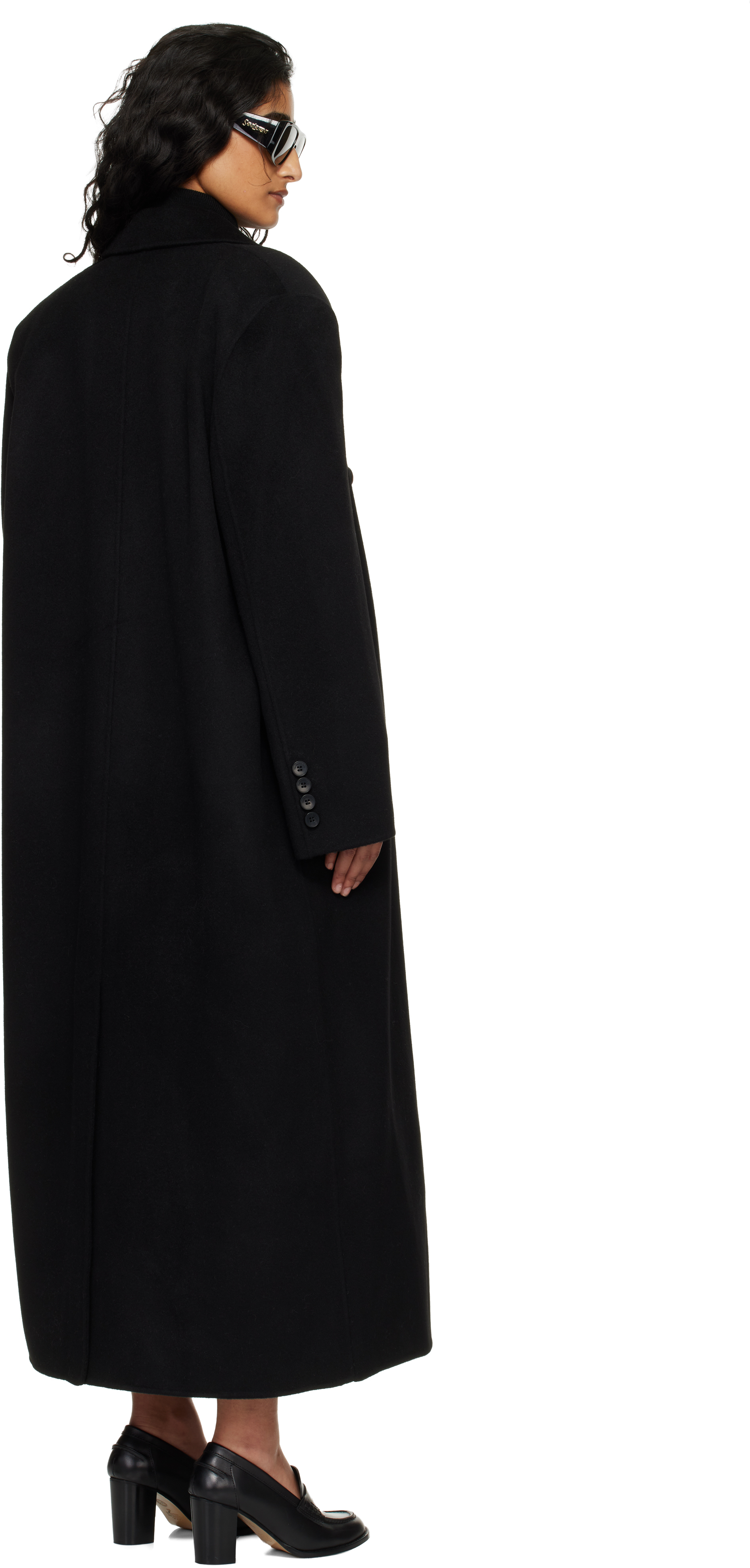 Black Gaia Double Breasted Coat