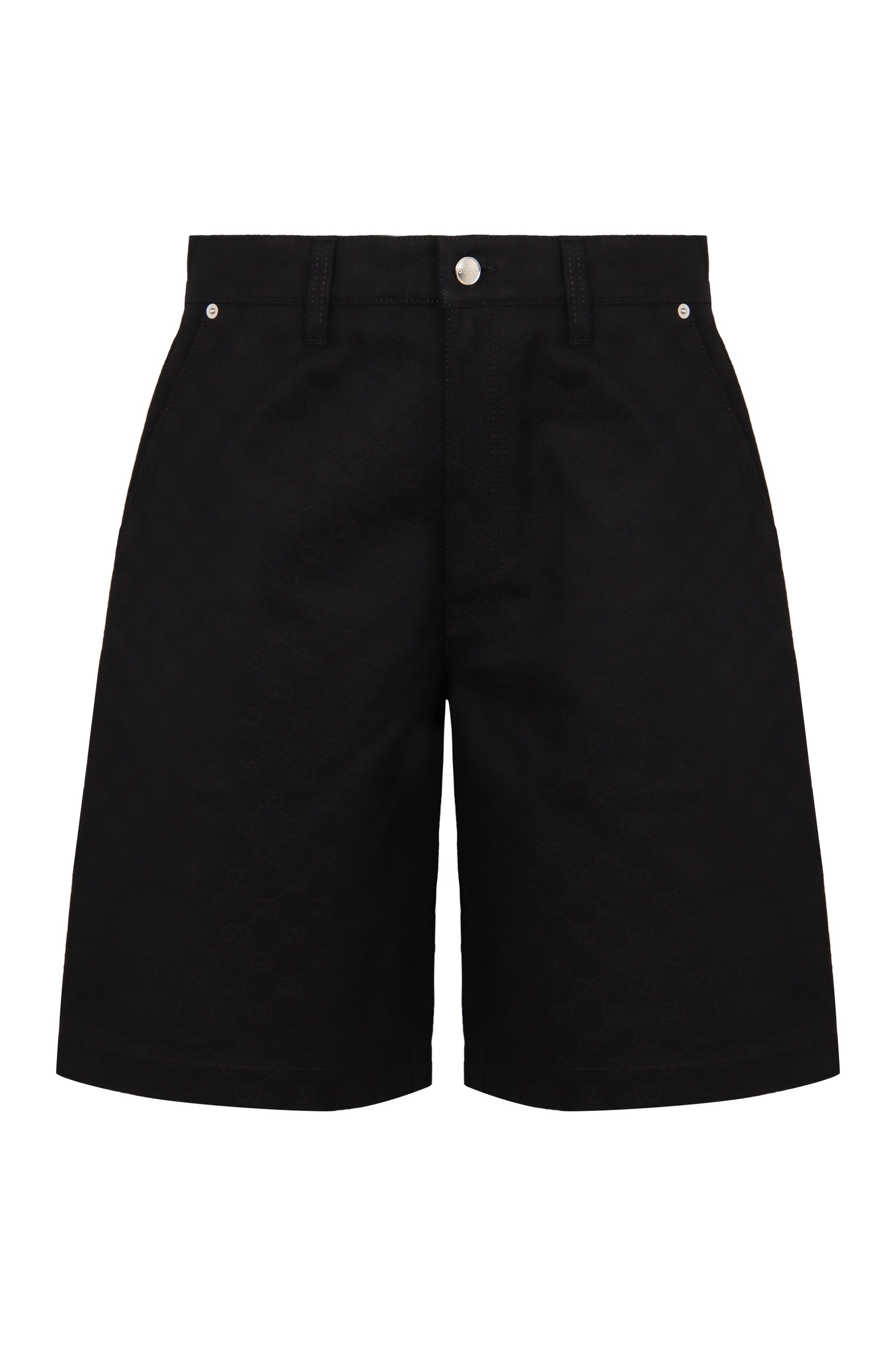 Gg Jacquard Denim Shorts