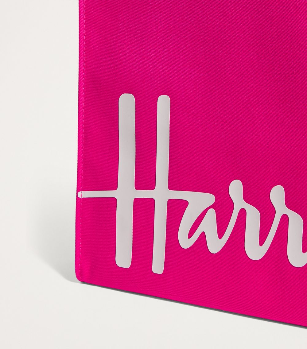 Harrods Small Cotton Logo Tote Bag